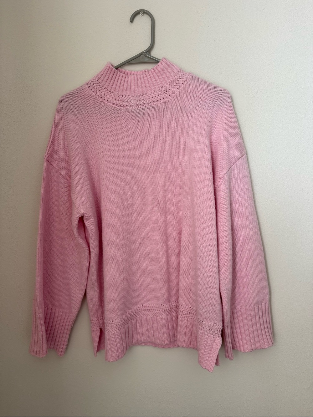 Tahari Pink Mock Neck Sweater